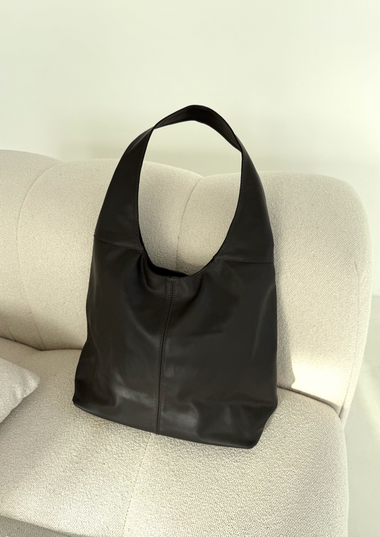 Premium shopper ciemnobrązowy