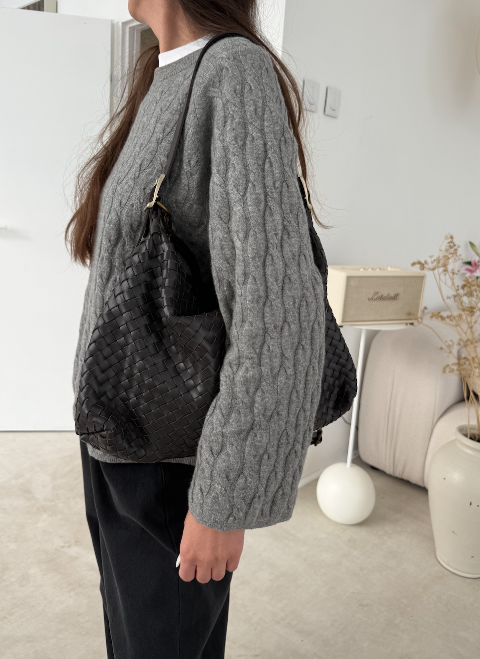 Duża pleciona torebka